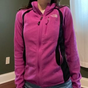 Purple north face zip up